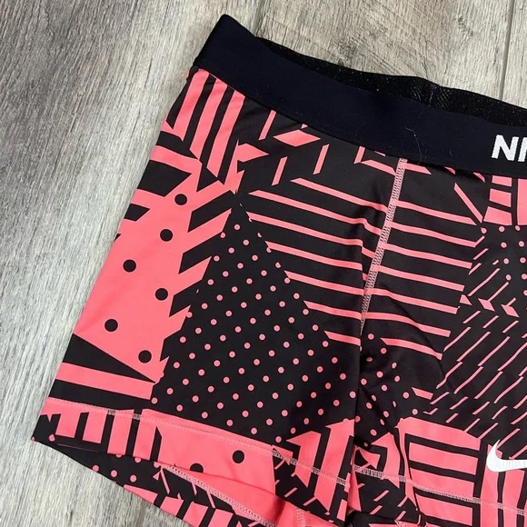 Nike Pro Pink Print Spandex Shorts - Picture 3 of 12